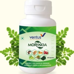 Moringa capsules bottle for blood sugar control Herbal moringa supplement for immunity and liver health Natural moringa capsules with turmeric and spirulina Ayurvedic moringa capsules pack of 60